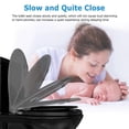 thumbnail image 3 of Toilet Seat,Round Toilet Seat with Built-In Potty Training Seat, Slow Close and Magnets,for Adult and Child, 3 of 7