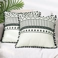 thumbnail image 2 of Unique Bargains 2 Pompoms Throw Pillow Covers with Geometric Line Decorative Pillow Cases Geometry 18" x 18", 2 of 6