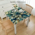 thumbnail image 2 of Indoor Outdoor Heavy Weight Fabric Tablecloth, Blue Floral Water and Stain Repellent Tablecloth, 2 of 7