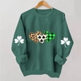 thumbnail image 2 of Craaazy Women's Crewneck Long Sleeve Sweatshirts St. Patrick's Clothes Gifts, 2 of 6