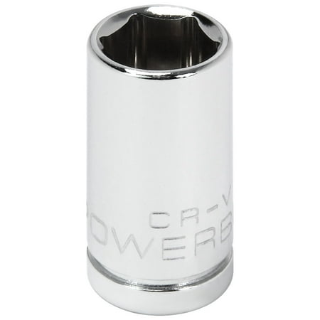 UPC: 0028907070384 | Powerbuilt 1/4 Inch Drive x 9 MM 6 Point Shallow Socket – 648286