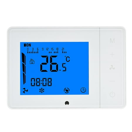 110~230V Air Conditioner 2-pipe 4-pipe Thermostat with LCD Display Good Quality Touch Screen Programmable Room Temperature Controller Home Improvement (Best Room Thermostat Programmable)