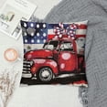 thumbnail image 2 of Shiartex  Hello America Love Truck Heart Throw Pillow Covers, Polka Dots 4th of July Patriotic Independence Memorial Day Cushion Case for Sofa Couch White, 2 of 5