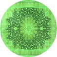 thumbnail image 1 of Ahgly Company Indoor Round Medallion Green Traditional Area Rugs, 4' Round, 1 of 1