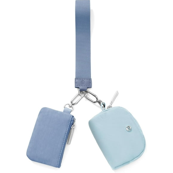 shiyou-Mum's Memory Mini Zip Around Wristlet Wallet for Women Dual Pouch Wristlet Portable Keychain Wallet Coin Purse Mini Women Coin Pocket