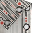 thumbnail image 4 of Ambesonne Modern Grommet Curtain, Stripes Circles Minimal, 50" x 84", Charcoal Grey Scarlet, 4 of 6