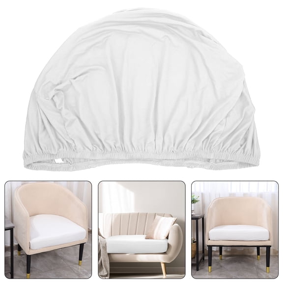 COMPUKAS 1Pc Elastic All-Inclusive White Sofa Cover Sofa Protector Slipcover for Home Use