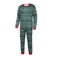 thumbnail image 2 of Odeerbi Christmas Pajamas For Family Matching Outfits Men Dad Printed Blouse Tops+Pants Xmas Set, 2 of 9