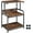 Rustic Brown, variant on Printer Stand with Height Adjustable Storage Shelf, 3 Tier Mobile Printer Table with Wheels, Rolling Printer Cart for Home Office Organization