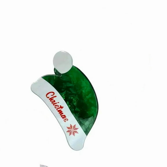 Christmas Hat Shape Jaw Clip Hair Clips for Women Girls Seasonal Fashion Hair Accessories Non Barrettes Holiday Party Hairpins