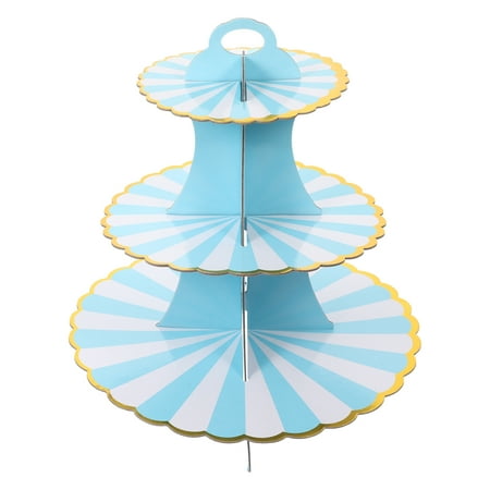 

NICEXMAS Paper Cupcake Stand Disposable 3 Tier Paper Cake Stand Party Dessert Tray