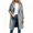 Gray, variant on Womens Fall WinterNotched Lapel Collar Double Breasted Pea Coat Wool Blend Over Coats Long Jackets