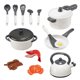 thumbnail image 4 of Juego de imaginación de plástico Juego de utensilios de cocina Juego de hermosos juguetes de cocina 14 piezas Sunnimix Pretend Play Utensilios de cocina, 4 of 7
