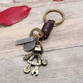 thumbnail image 4 of Creative Robot Alloy Keychain Retro Leather Key Chain Personalized Jewelry Key Pendant for Men and Women Keys, 4 of 4