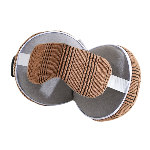 Almohada cervical 2 en 1, almohada cervical de viaje con antifaz y cremallera, almohada cervical portátil que reduce la tensión cervical en viajes por carretera y vuelos largos.