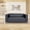 Black, variant on Coast to Coast Sofas Canal Faux Leather 3-Seater Sofa for Living Room, Bedroom with Solid Wood Frame