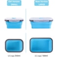 thumbnail image 3 of Recipientes plegables de almacenamiento de alimentos con tapa hermética y ventilación de aire, 16.9 onzas, juego de recipientes plegables de silicona para preparar comidas para sobras, microondas, 3 of 4