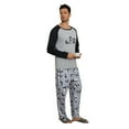 thumbnail image 4 of New men's long-sleeved long pants pajama set with panda print home wear for relaxation and casual wear outside the home, 4 of 6
