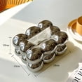 thumbnail image 3 of Dispensador de papel con diseño de burbujas para caja de pañuelos, para baño, mesa de comedor, elegante organizador de pañuelos, servilleta decorativa, E, 3 of 3