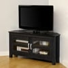 Walker Edison Transitional Cordoba A/V Equipment Cabinet for TVs up to 48", Black