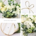 thumbnail image 5 of Artificial Flowers Hydrangea with Ceramic Vase Silk Chrysanthemum Mini Potted Fake Flowers Hanging Potted Plants for Wedding Home Office Decoration Pack of One (White), 5 of 5