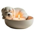 thumbnail image 2 of Dog Tea Light Candle Holder, Solid Aluminum Home Decor, Unique Cute Puppy Shape Ornament for Birthday Holiday Gift, Tabletop Centerpiece Holiday Decorations Holiday Gifts, 2 of 3