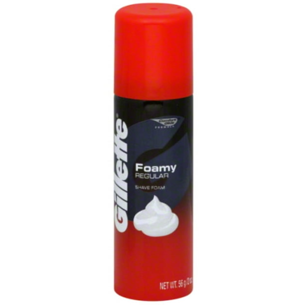 Gillette Foamy Shaving Cream Regular 2 oz (Pack of 4)