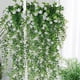 thumbnail image 4 of Decoración del hogar, decoración de habitaciones, decoración de paredes, 2 piezas de flores artificiales colgantes, enredaderas de flores artificiales, clorofito, flores artificiales de plástico, flor, 4 of 6