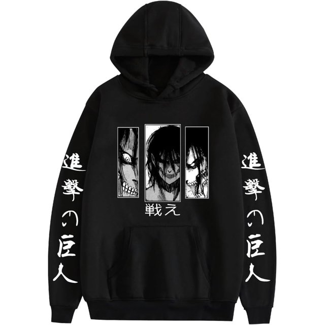 THNCLZX Attack Titan Survey Corps Cosplay Eren Yeager Novel Comfort Chandail à Capuchon Pullover High Street Chandail en Molleton Unisexe