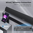 thumbnail image 4 of Barra de sonido, sistema de barra de sonido de cine en casa Bestisan de 80 W con función HDMI-ARC, altavoz de audio Bluetooth 5.0 inalámbrico y con cable (agudos/graves ajustables, 34 pulgadas, montaj, 4 of 5