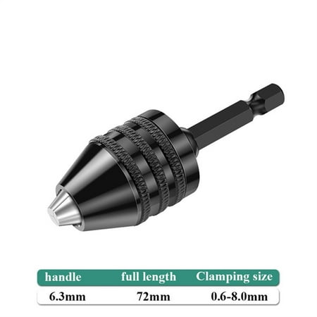 

GLFILL 6.35mm Hex Shank Quick Change Keyless Drill Bit Chuck Adapter Converter Tool