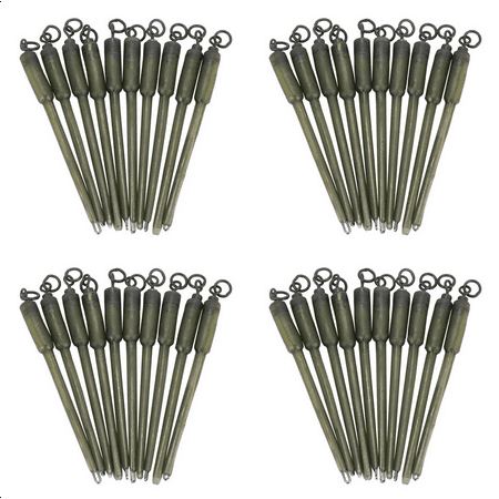40Pcs Carp Fishing Connector Swivels PVA Tube Bags Stems Solid Bag Stems Lead Insert End Terminal Tackle Mash