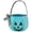 Blue, variant on Halloween Candy Bucket Embroidered Pumpkin Trick or Treat Basket Tote Bag with Bow and Handle Decorative Boo Basket Tote for Holiday Party Favors