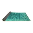 thumbnail image 2 of Ahgly Company Indoor Rectangle Oriental Turquoise Blue Industrial Area Rugs, 2' x 4', 2 of 4