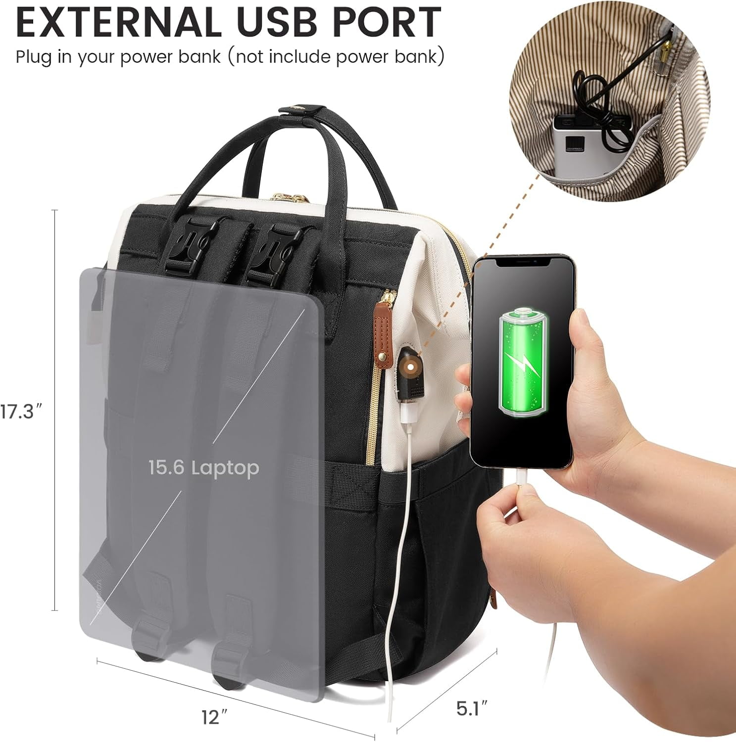 Lovevook Diaper Backpack,Large Diaper Bag Mummy Bag for New Mum Daddy,Convenient Work Travel Baby Bag for Office Mummy and Travel Essential Baby Shower