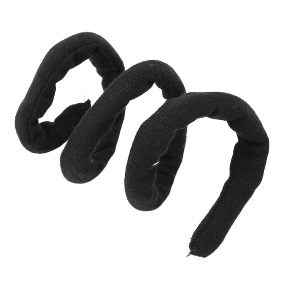 Dreadlock Accessory Hair Ties, Wire Embedded Dreadlock Bendable Hair Ties Bendable Pure Black Soft Fabric Stylish for Men for High Ponytails