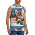 thumbnail image 2 of Balery Playful Cat Men's Sleeveless Muscle Shirts Workout Tank Top, Moisture Wicking, Odor Protection-Medium, 2 of 8
