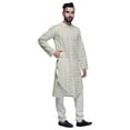 thumbnail image 2 of Atasi Ensemble Kurta Pyjama Long pour Hommes à Col Mandarin Imprimé Tenue Décontractée pour Garçons, 2 of 4