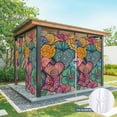 thumbnail image 6 of Outdoor Curtains for Patio Waterproof, Colorful Abstract Floral Outdoor Privacy Panels Grommet, Farmhouse Vintage Flowers Boho Blackout Outside Curtains for Porch/Cabana 54"x95", 1 Panel, 6 of 8