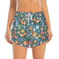 thumbnail image 4 of Lsque Foxes and Birds in Forest Printed Women's Running Shorts with Liner Pockets,Elastic Quick Dry Workout Athletic Gym Yoga Shorts,Womens High Waist Shorts-Large, 4 of 9
