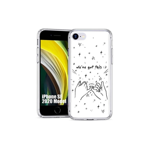TalkingCase Slim Phone Case Cover Compatible for Apple iPhone SE 2022/3rd/2020/8/7, We'vegotthis black 1 Print, USA