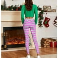thumbnail image 6 of Frostluinai Women's High Waist Workout Leggings Striped Ugly Christmas Tights Stretch Slim Fit Yoga Gym Leggings Xmas Gifts, 6 of 10