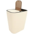 thumbnail image 1 of DEEPCRAFF Household Recycling Bin Dual Compartment Khaki PP For Homeowners 1Pcs, 1 of 8