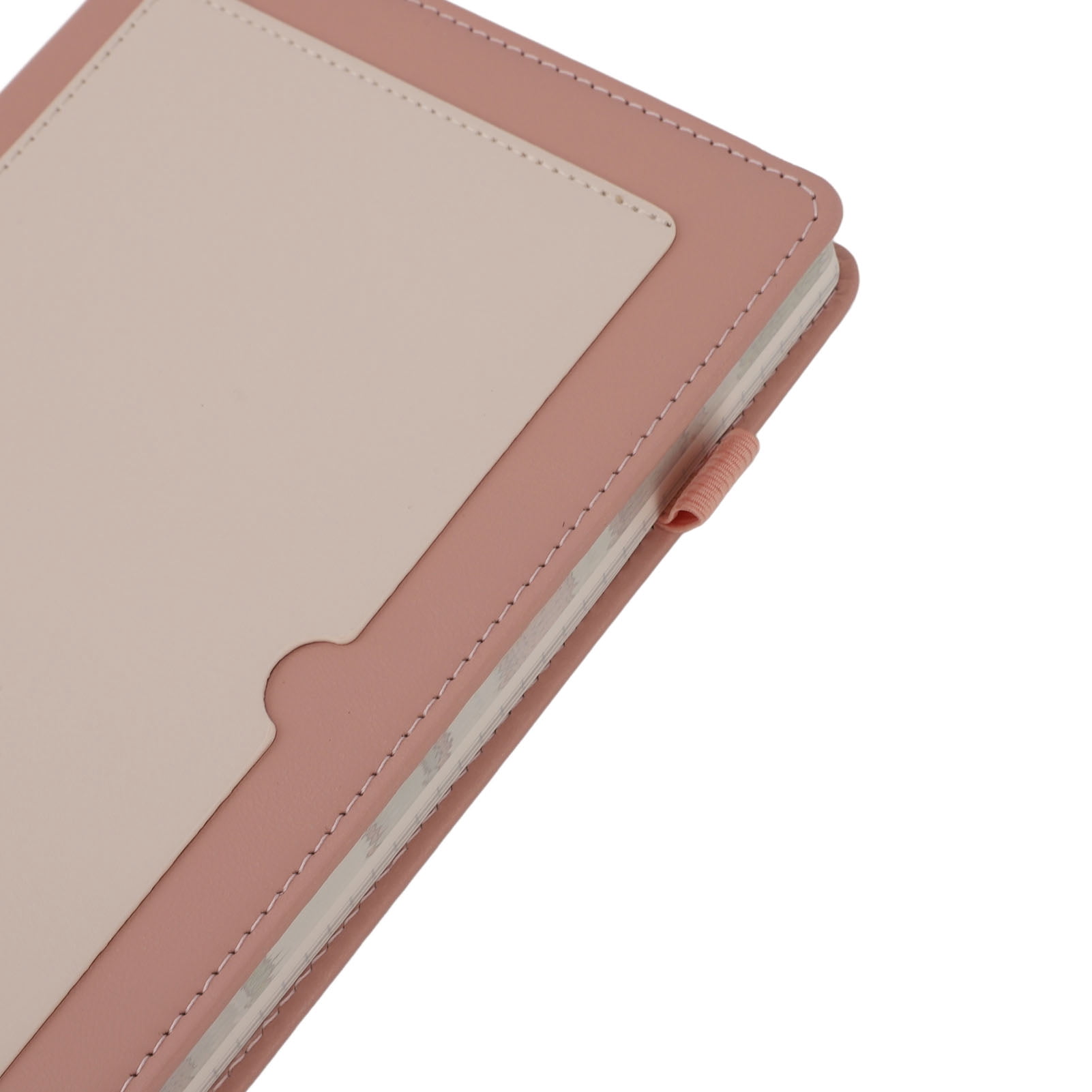 M Buder Premium A5 College Ruled Journal Notebook PU Leather Planner Diary Business Notepad with Foil Stickers Roseate Pink 8.66 x 6.69 inches