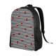 thumbnail image 2 of Balery Ladybugs on Black and White Striped Mochila - Mochila Estilosa y Duradera para Laptop de 15 Pulgadas con Tela Oxford Impermeable, 2 of 8