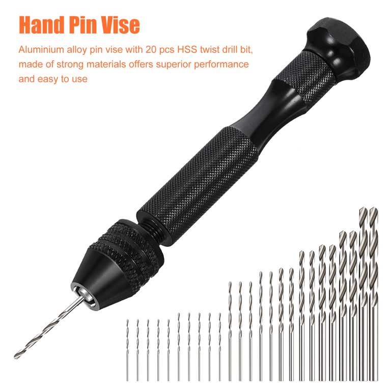 Bonsicoky 37 Pieces Pin Vise Hand Drill Set for Jewelry Making Include Mini  Micro Drill Bits