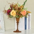 thumbnail image 4 of Sungmor Vintage Tulip Flower Tabletop Vase, Brown Cast Iron Decorative Centerpiece, Rust, 4 of 8