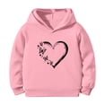 thumbnail image 4 of Sopiago Toddler Girl Hoodies Heart Print Long Sleeve Graphic Hoodies Pullover Sweatshirt Pink,8-9 Years, 4 of 6