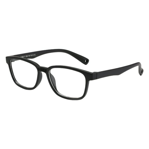 GJX Kids Blue Light Glasses,Soft Silicone Eyewear for TV,Anti-Slip Nose Pads Gaming Glasses,Black