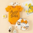 thumbnail image 6 of Newborn Baby Girl Clothes Sunflower Outfit Ruffle Short Sleeve Romper Floral Shorts Set Infant Summer Clothes, 6 of 6